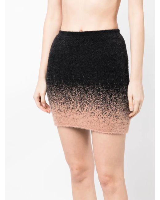 OTTOLINGER Black Gradient Knitted Mini Skirt