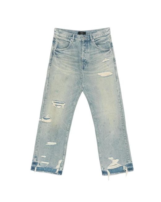 Purple Brand Blue P018 Destroyed Baggy Jeans for men