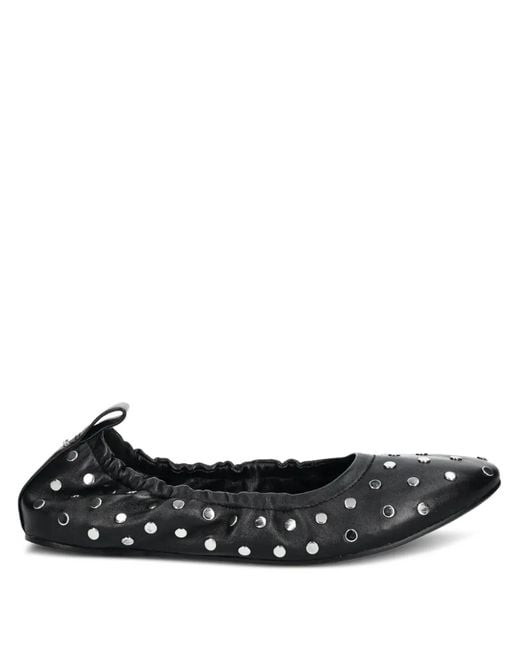 MICHAEL Michael Kors Black Stud-Detailing Ballerina Shoes