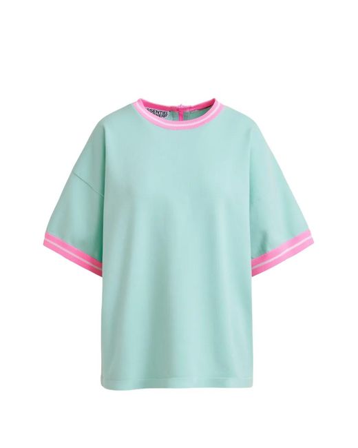 Essentiel Antwerp Blue Contrast-Trim Top