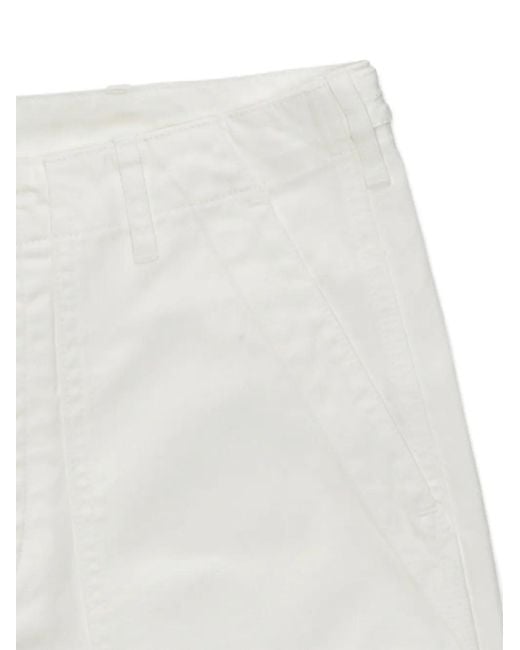 Fortela White Newfatigue Patch-Pocket Trousers for men