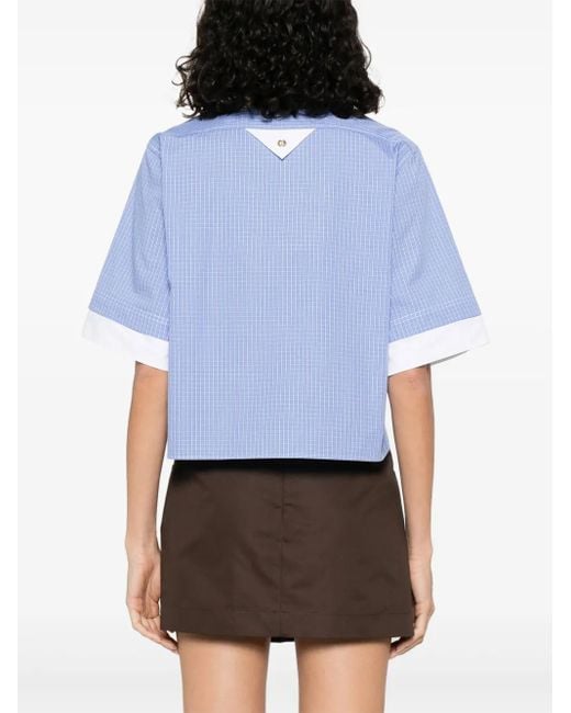Sandro チェック シャツ Blue