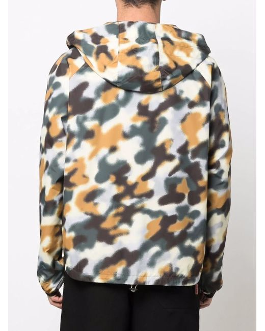 KENZO Gray Blurred Camouflage Lightweight Jacket for men