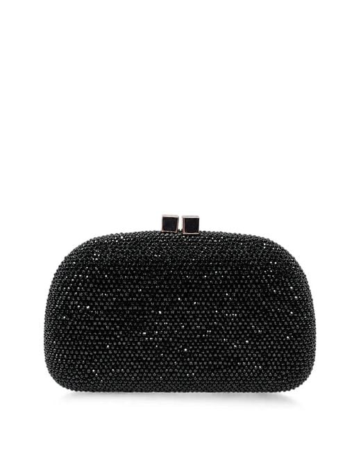 Serpui Black Mia Crystal-Embellished Clutch Bag