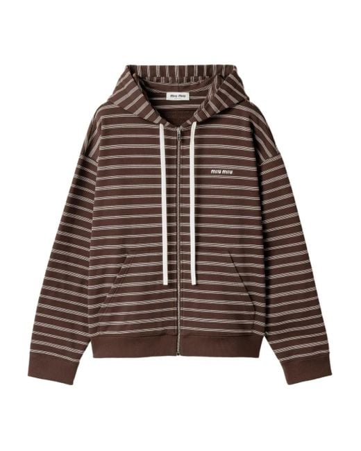 Miu Miu Sweater Met Capuchon in het Brown