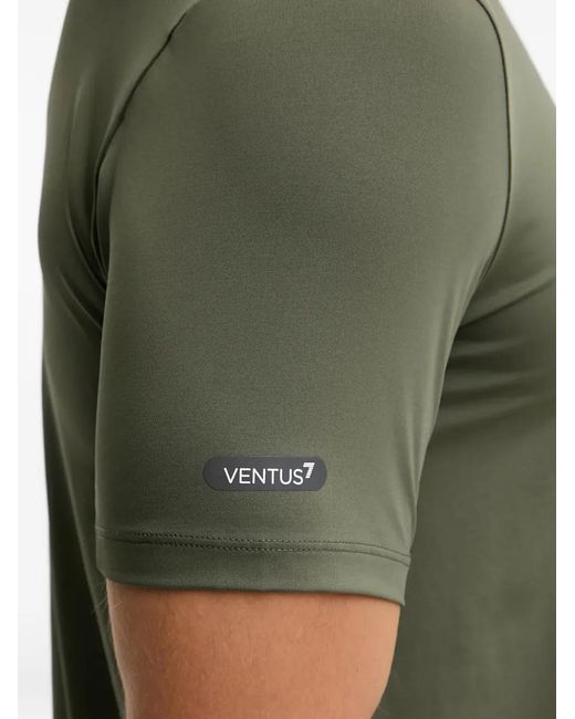 EA7 Green Logo-Print Crew-Neck T-Shirt for men
