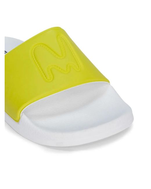MSGM Yellow Embossed Slides