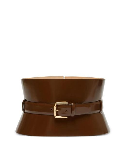 Max Mara Brown Leather Corset Belt