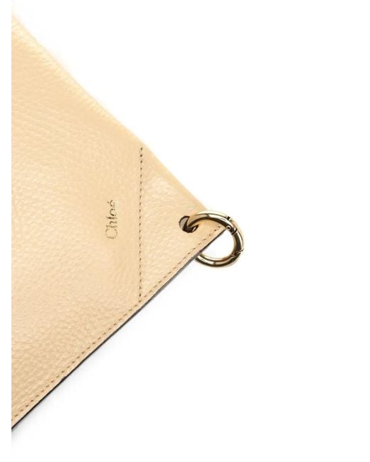 Chloé Natural Spin Leather Pouch