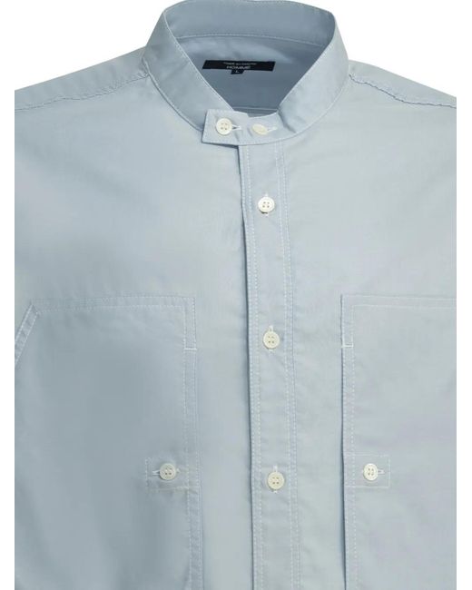 Comme des Garçons Blue Chemise À Col Officier Et Poche Plaquée for men