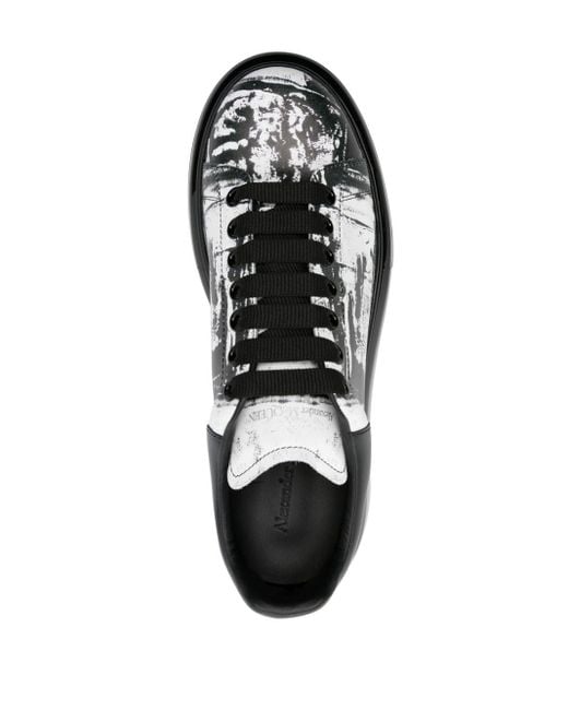 Sneakers con stampa di Alexander McQueen in Black da Uomo