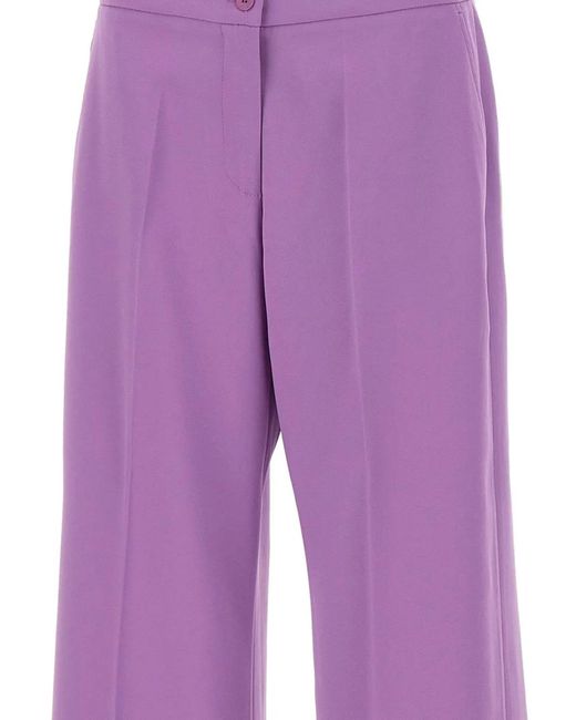 Pantaloni Sartoriali Cady Dritti di Elena Miro in Purple