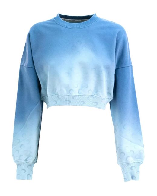Felpa Crop di MARINE SERRE in Blue