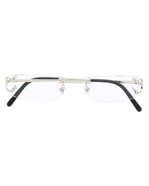 Cartier Rimless Rectangle Cartier Rectangular Rimless Glasses in Metallic | Lyst