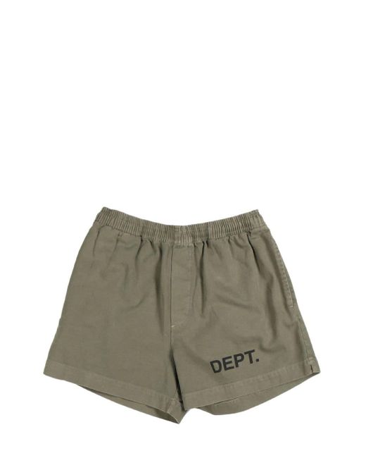 Logo-print cotton shorts di GALLERY DEPT. in Gray da Uomo
