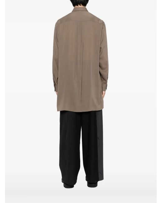 Yohji Yamamoto Brown Layered-Collar Shirt for men