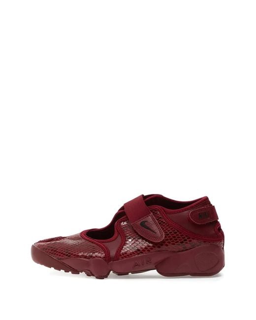 Nike Red Air Rift Embossed Strap Sneakers