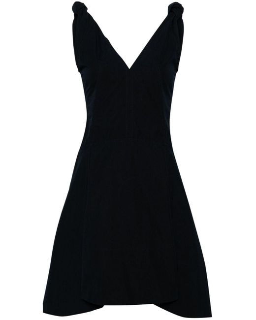 Bottega Veneta Black V-neck Cotton Dress