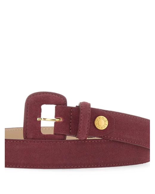 Gianni Chiarini Purple Suede Buckle Belt