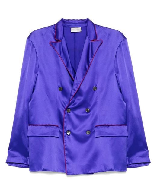 メンズ Pierre Louis Mascia Adana シルクジャケット Purple