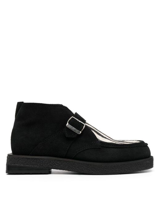 Ahluwalia Black Gangan 30mm Leather Ankle Boots for men