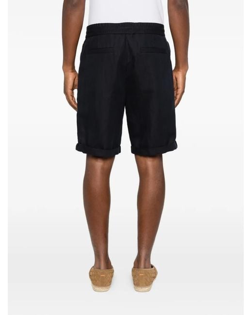 Brunello Cucinelli Black Short Plissé À Lien De Resserrage for men