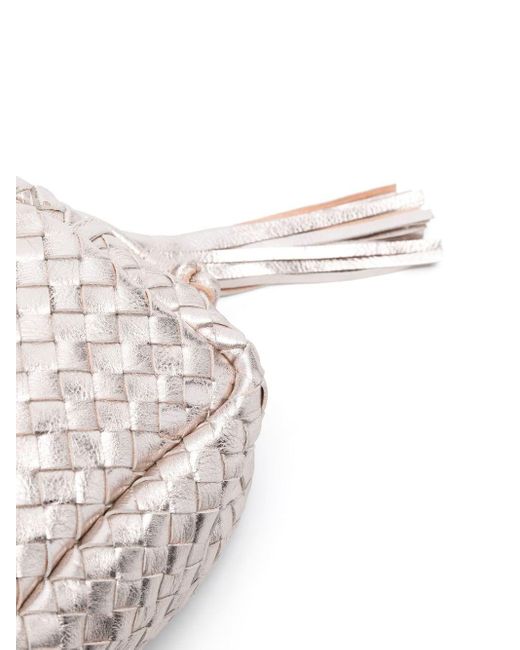 P.A.R.O.S.H. Leather Woven Crossbody Bag in Gray | Lyst