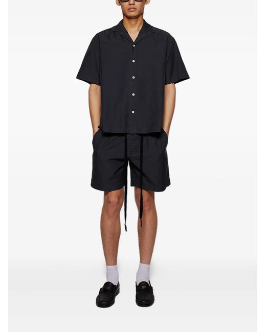 The Elder Statesman Black Short-Sleeve Button-Down Shirt for men