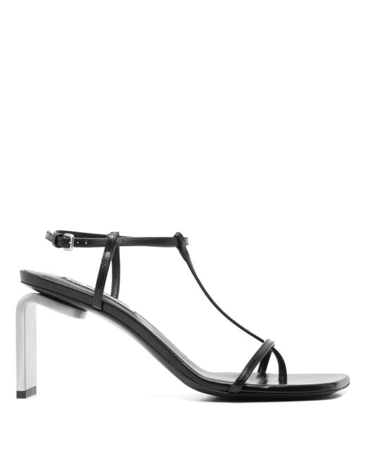 Jil Sander Black 80Mm Leather Sandals