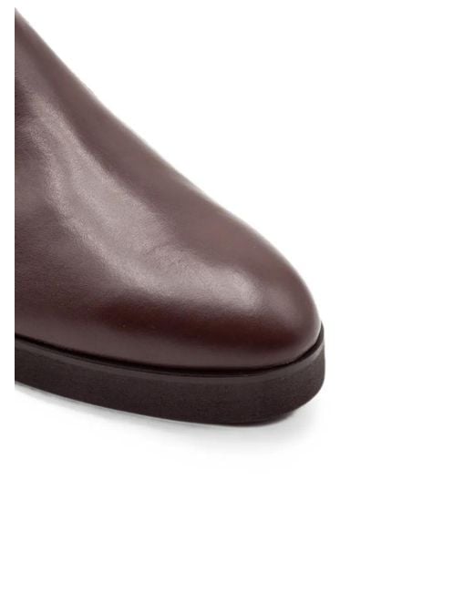 Gia Borghini Red Knee-High Minimalist Boots