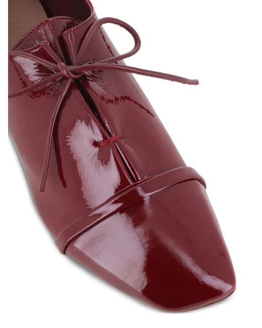 Malone Souliers Red Jean Patent Oxford Shoes
