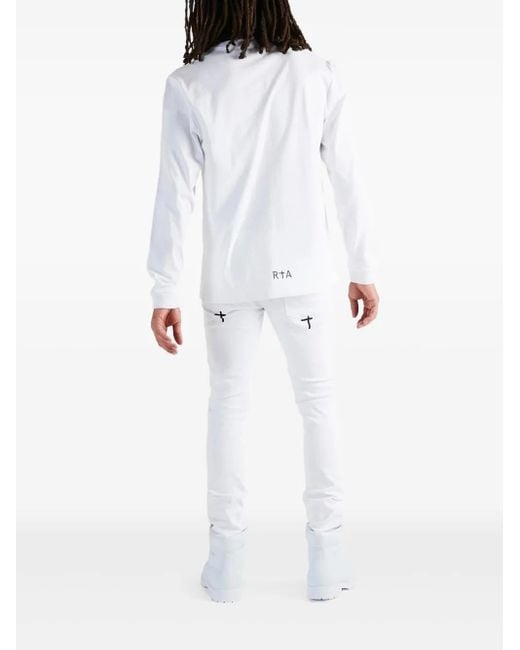 RTA White Lawrence Long-Sleeve T-Shirt for men