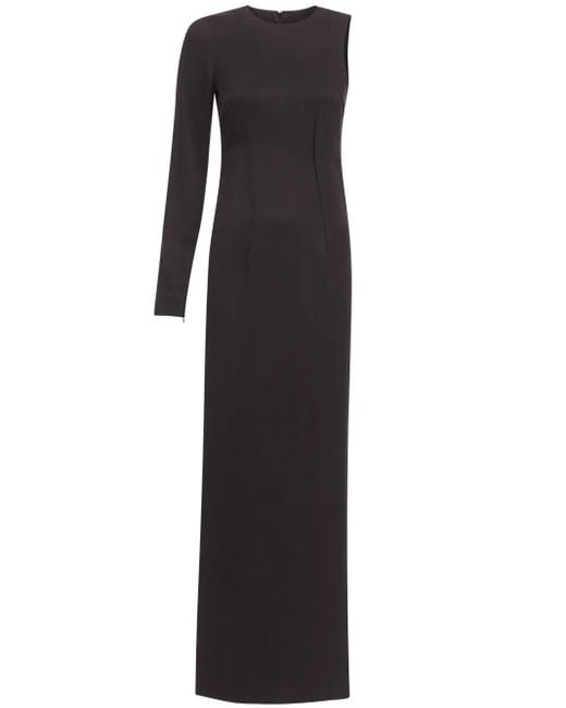 MM6 by Maison Margiela Black Pintucked One-Shoulder Blouse