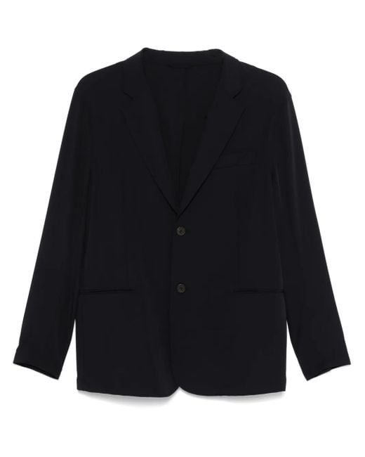 Emporio Armani Black Single-Breasted Blazer for men
