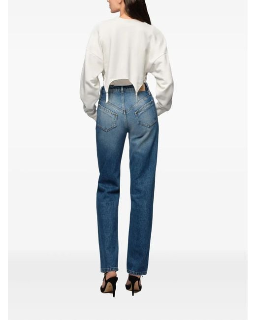 Sudadera con detalle de aberturas Murmur de color White