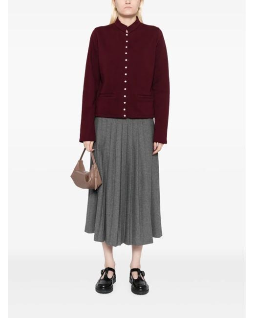 Agnes B. Purple Buttoned-Up Jacket
