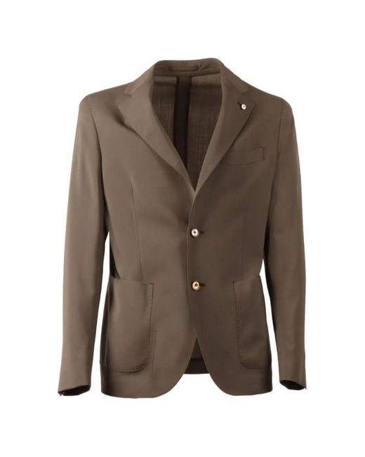 L.b.m. 1911 Brown Single-Breasted Blazer for men