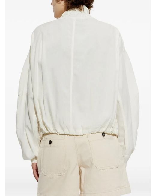 Isabel Marant White Plume Oversized Jacket