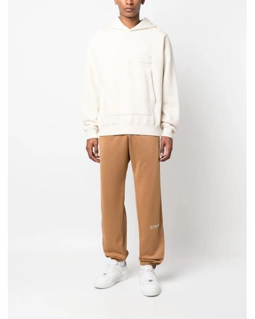 Heron Preston Natural Logo-Patch Track Pants for men