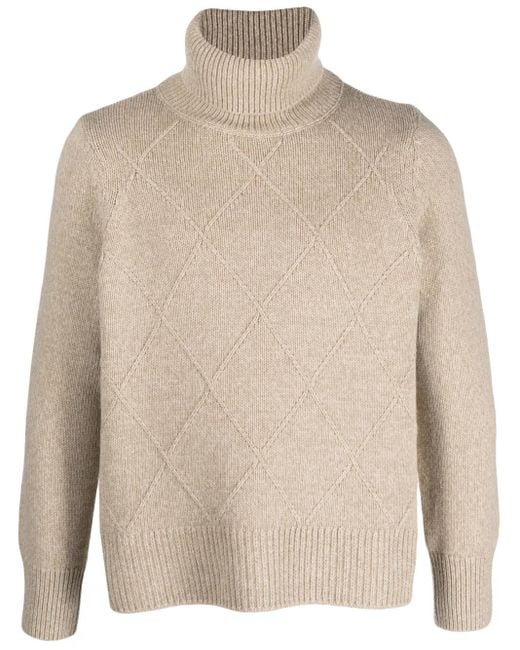 Barbour Natural Roll-Neck Knitted Jumper for men