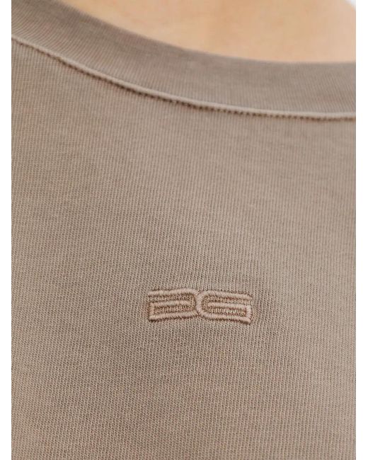 Gestuz Natural Logo-Embroidered T-Shirt
