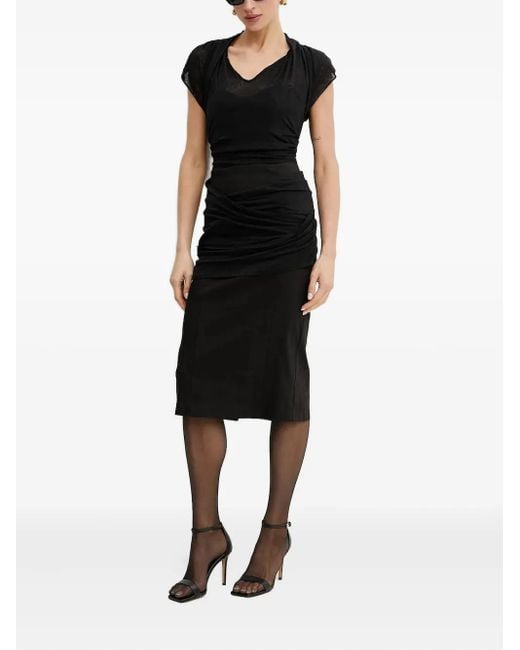 Pinko ドレープ ドレス Black