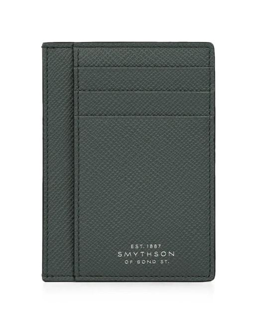 Smythson Green Large Panama Card Holder