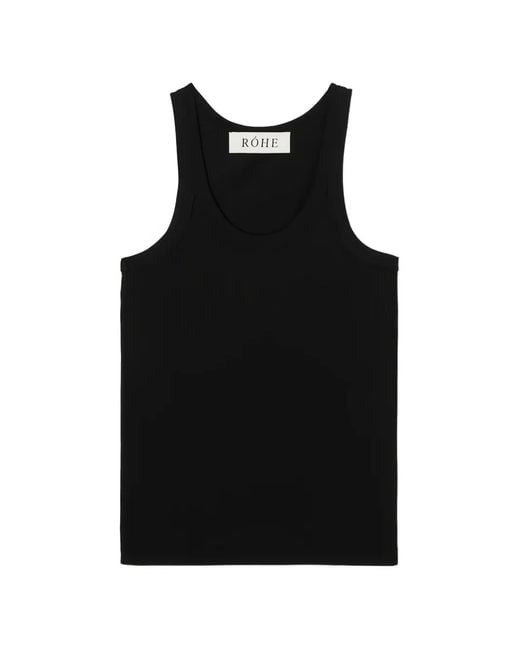 Rohe Black Merino-Wool Scoop-Neck Tank Top