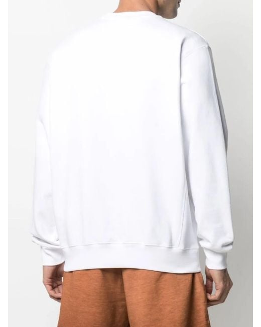 Opening Ceremony White Warped-Logo Cotton Sweatshirt for men