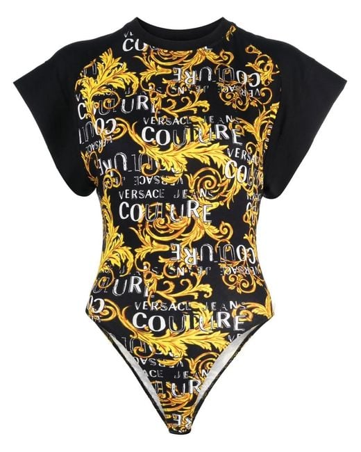 Body À Logo Imprimé Versace Jeans Couture en coloris Yellow
