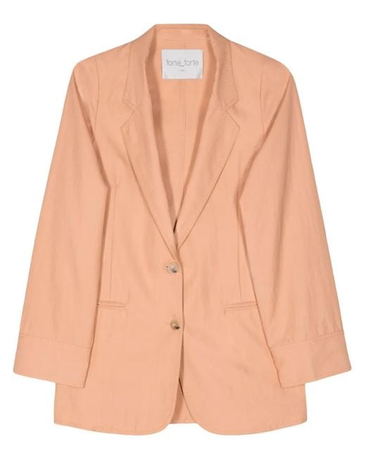 Forte_forte Natural Italian-Vents Twill Blazer