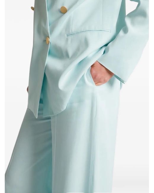 Alberta Ferretti Blue Wide-Leg Trousers