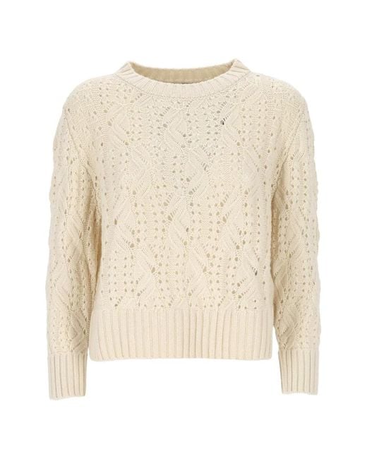 Agnona Natural Long-Sleeve Sweater