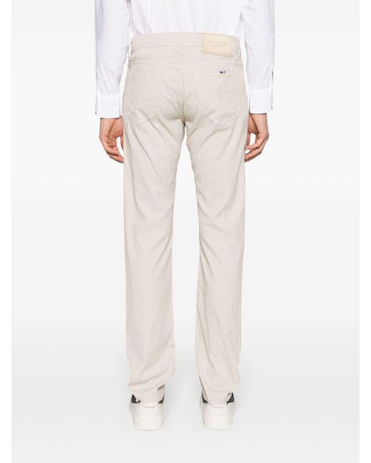 Jacob Cohen Natural Bard Slim-cut Trousers for men